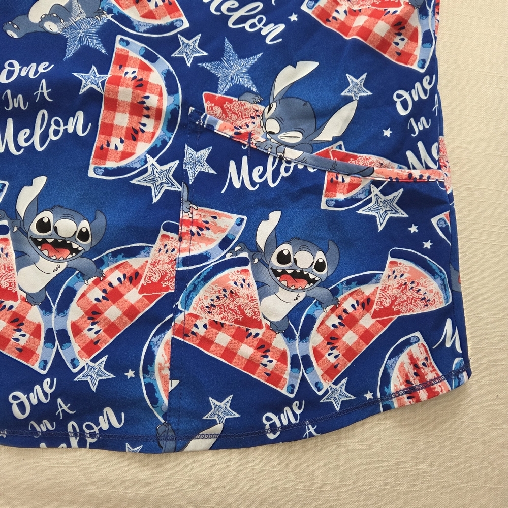 Disney Scrub Tops Bundle XL Little Mermaid Lilo & Stitch Shirts Womens Ariel - Picture 7 of 15